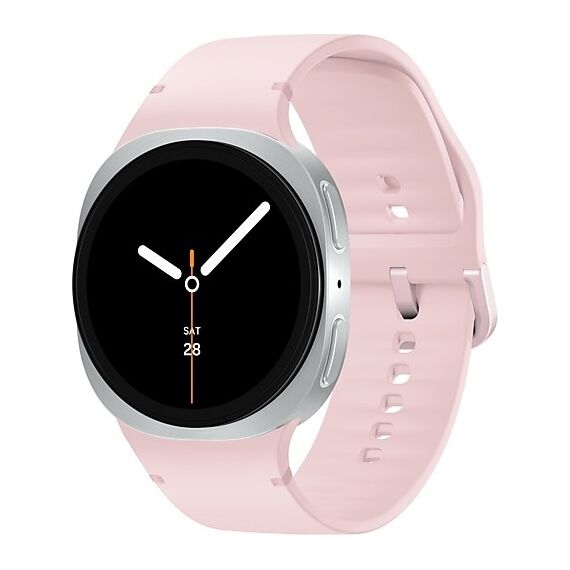 Galaxy Watch8 | 40 мм | Silver | Sport/Pink | M/L, Размер ремешка : M/L, Тип ремешка : Sport, Размер корпуса : 40 мм, Подключение часов : Bluetooth / Wi-Fi, Цвет ремешка: Pink, Цвет: Silver